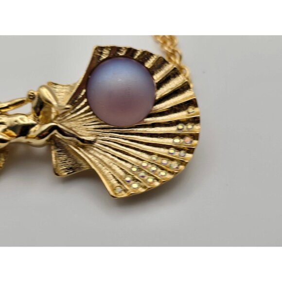 Kirks Folly Whispering Angel Interchangeable Seashell Brooch Pendant Necklace - Picture 6 of 14
